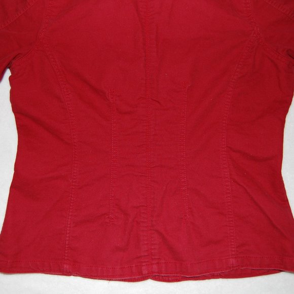 Old Navy Red Denim Blazer, Women Size L (39" Bust) - Picture 11 of 11